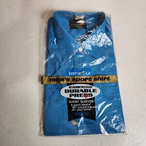Woolworths Vintage TOPS ALL Men's Sport Shirt Durable Press Short Sleeve 15-15.5